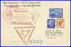10/26/1933 Graf Zeppelin Century of Progress Germany to Chicago USA Flight 352