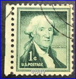 1031 1¢ George Washington wet printing Collectible Varieties 11 x 10.5 Used