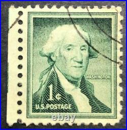 1031 1¢ George Washington wet printing Collectible Varieties 11 x 10.5 Used