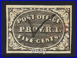 #10X1, 5c Providence USED, VF-nicely centered, RED town, 2002 PFC, Scott $1,900