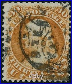 #110 F-VF USED 30¢ BROWNISH ORANGE REISSUE 1861-66 With PFC 22 KNOWN USED WLM3579