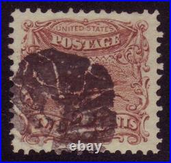 113 (2c Pictorial) A GEM with BIG MARGINS & RARE LEAF FANCY CANCEL