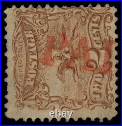 113 (2c Pictorial) RED PAID FANCY CANCEL SCARCE as SUCH MUST SEE