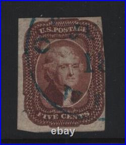 12 F-VF used blue cancel APS cert with nice color cv $ 900! See pic