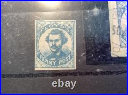 12 USA LOCAL POST STAMPS FLOYD'S PENNY POST. 1843- one Canceled on Piece 12 USA LOCAL POST STAMPS FLOYD'S PENNY POST. 1843- one Canceled on Piece