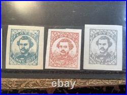 12 USA LOCAL POST STAMPS FLOYD'S PENNY POST. 1843- one Canceled on Piece 12 USA LOCAL POST STAMPS FLOYD'S PENNY POST. 1843- one Canceled on Piece