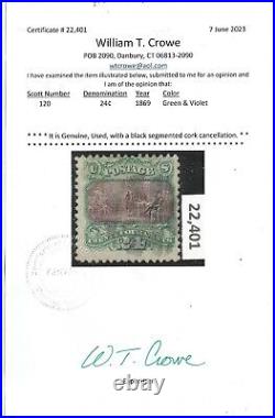 # 120, Used, Fine. 2023 Crowe Cert. CV $ 650.00