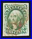 #13, 10c Green Type I, USED, XF, bright RED cancels, 2020 PFC (grade 90 XQ)
