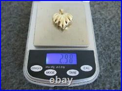 14kt Yellow Gold Puffed Heart Pendant 2.98 Grams Stamped (makers Mark) Gc