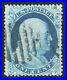 #18, 1c Blue Type I, USED, VF, deep color & sound, with black grid, 2000 PF cert
