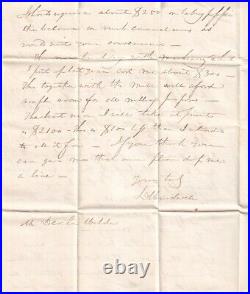 1839 Mannsville New York m/s 2pg D Wardneck ltr involving sale of Mill $2,100+