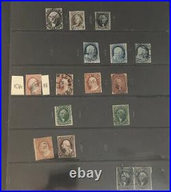 1847+ US Stamps with Scott#1, 2, 10A, 12, 17 Pair++
