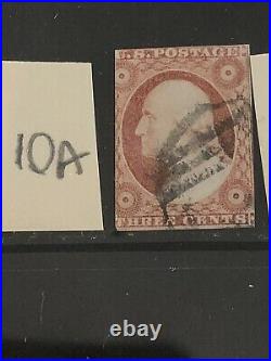 1847+ US Stamps with Scott#1, 2, 10A, 12, 17 Pair++