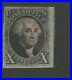 1847 United States George Washington Postage Stamp #2 Used Grid Cancel Certified