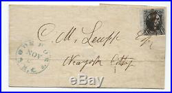 1848 Lockport NY #2 10 cent 1847 folded cover sheet margin single 5380.3