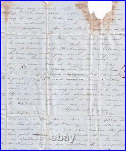 1849 Buckland Virginia Prince William County 3pg ltr d/l Arellton to Louisiana