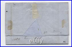 1851 Boston MA #10 folded letter magenta small paid grid first month 45.509 1851 Boston MA #10 folded letter magenta small paid grid first month 45.509