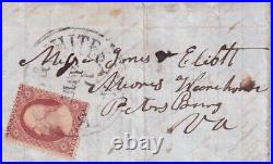 1858 BLACKS & WHITES Virginia CDS 1pg Hogshead Tobacco Letter to Petersburg