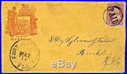 186, Civil War patriotic cover 7th N. H Regiment PAID from Fort Jefferson FLA