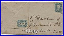 1860s Confederate States turned cover with military address y4255