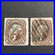 1862 United States 5c Thomas Jefferson Brown, Used VF, Lot of 2, Total CV $346