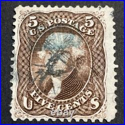 1862 United States 5c Thomas Jefferson Brown, Used VF, Lot of 2, Total CV $346