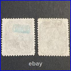 1862 United States 5c Thomas Jefferson Brown, Used VF, Lot of 2, Total CV $346