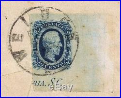 1862 c Confederate States 10c Corner Sheet Marginal Inscription Weldon NC