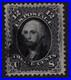 1868 US SC 97 12c George Washington in Black, F Grill Used VF Beauty