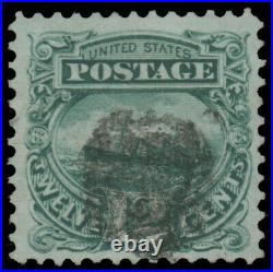 1869 12c GREEN USED #117 well-centered cork cancel choice with 2021 William T. C