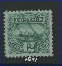 1869 US Stamp #117 12c Used Very Fine Pen Cancel Catalogue Value $200 Certified
