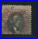 1869 US Stamp #122 90c Used Average Faint Cancel Faults Catalogue Value $1700