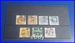 1869 USA stamps x 7. Fair-good mix. Used. 1c 30c. Please read description