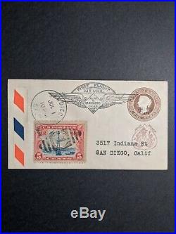 1877 Jhind India Postal Stationery on 1930 US First Flight Cover with US sc c11