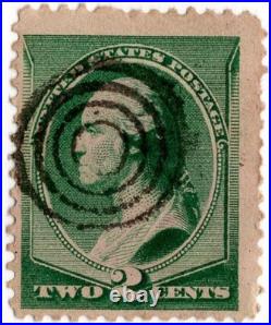 1880s 2 cent Washington stamp (green) 1880s 2 cent Washington stamp (green)