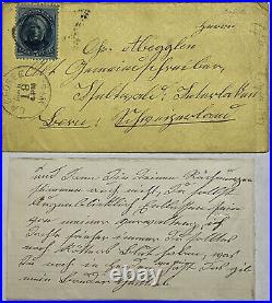 1881 Us Cover La Crosse, Wis. To Iseltwald Switzerland (pop. 397) With Letter