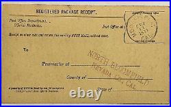 1883 Moore's Flat (gold Mining Town) California Postal History Package Receipt
