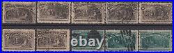 1893, Sc 230/238 COLUMBUS LOT USED CV $600 2 SCANS