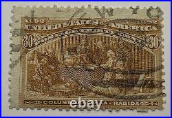 1893 US 30c STAMP #239 MICHEL #82 COLUMBIAN EXPOSITION WITH NEW YORK CANCEL
