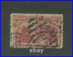 1893 United States Postage Stamp #242 Used F/VF Postal Cancel with Cert