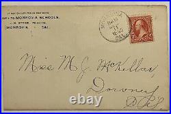 1895 Monrovia To Downey California Cover Los Angeles Transit Back Cancel