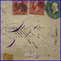 1896 Cover Sent From Weilheim Germany To East Las Vegas Gorgeous Purple Writing