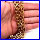 18k Yellow Gold Mens Square Link Chain Necklace 30, 7.8 MM 28 Grams