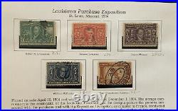 1904 U. S. Louisiana Purchase Exposition Stamp Set On Partial Album Page