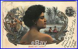1906 RARE Hawaiian Belle Hawaii & South Sea Curio Aloha Nui Postcard Hula Girl