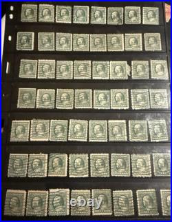 1908-1911 Benjamin Franklin Stamp used/Cancelled different Variations 64 Total 1908-1911 Benjamin Franklin Stamp used/Cancelled different Variations 64 Total