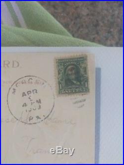 1908 Antigue Post Card/ Stamp 1908 ANTIQUE BEN FRANKLIN ONE CENT STAMP With CARD
