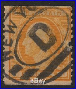 1909 US 10c stamp, Used, George Washington, Sc 356, Cv 6000$, Rare
