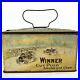 1910 stamp WINNER CUT PLUG Smoke & Chew TOBACCO TIN Tin J. Wright Co Lunch box