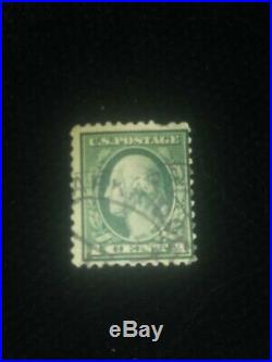 1912 1922 GREEN George Washington Bullseye RARE One 1 Cent Stamp